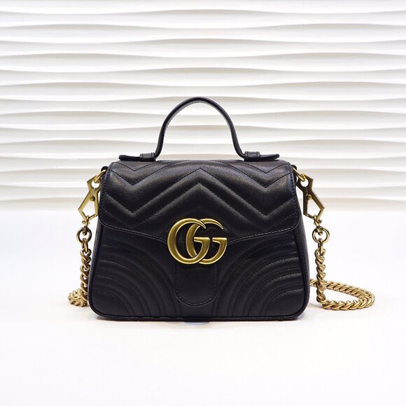 Gucci GG Marmont Top Handle Shoulder Bag - Picture 1 of 7